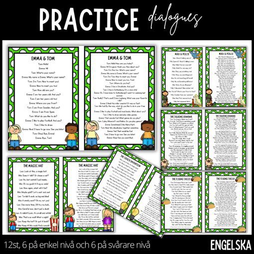Practice dialogues - 12 talkort