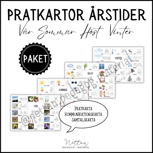 PAKET: Pratkartor årstider