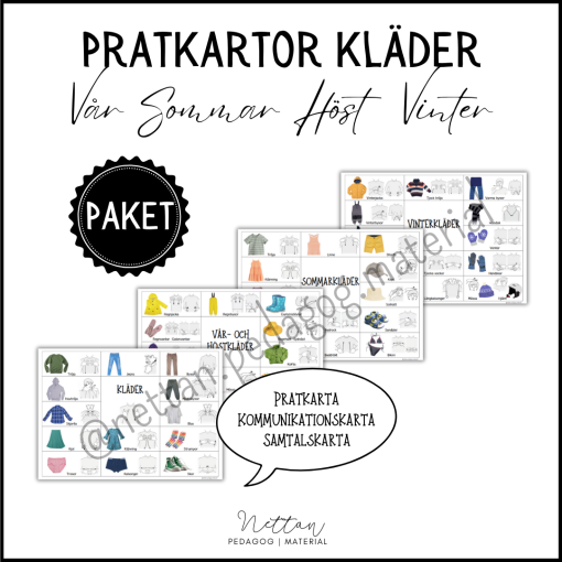 PAKET: Pratkartor kläder