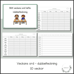 Veckans ord - dubbelteckning 10 veckor