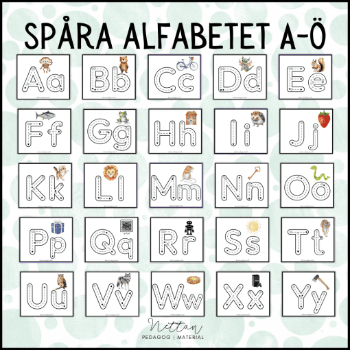Spåra alfabetet