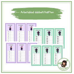 Arbetsblad dubbelt/hälften