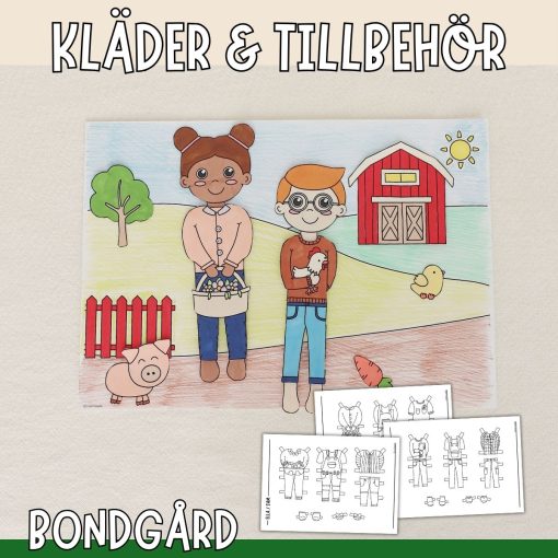 Tillägg klippdockor - Bondgård