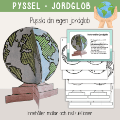 Earth day - Jordens dag- Pyssla en jordglob