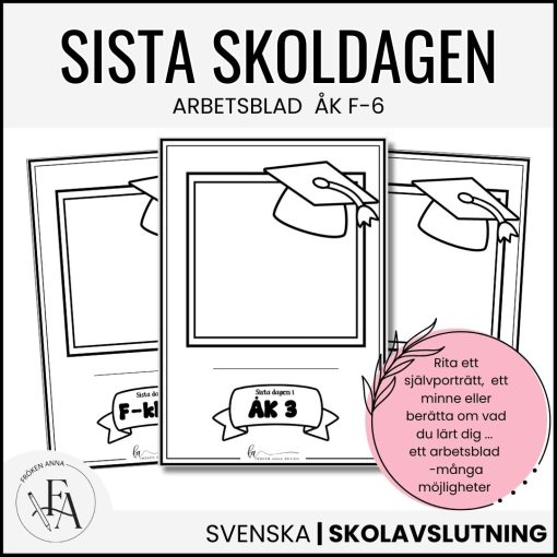 Sista skoldagen | Arbetsblad till sista dagen i skolan