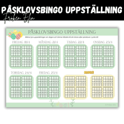 Påsklovsbingo - uppställning 0-1000