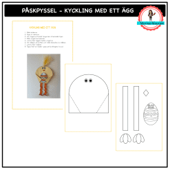 Påskpyssel - kyckling med ett ägg
