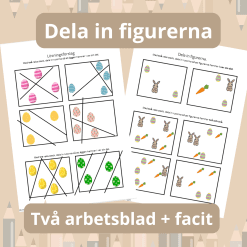 Dela in med streck!