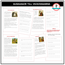 Veckodagarnas namn - gudasagor