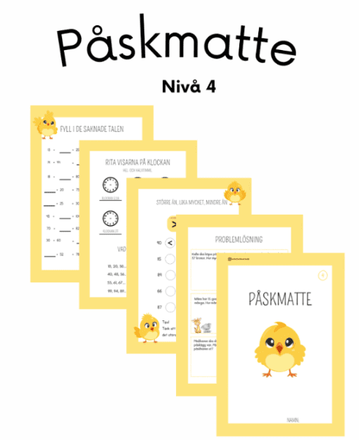 Påskmatte - Nivå 4 (10 sidor)