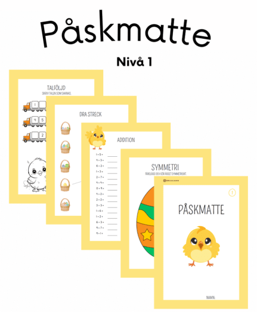 Påskmatte - Nivå 1 (10 sidor)