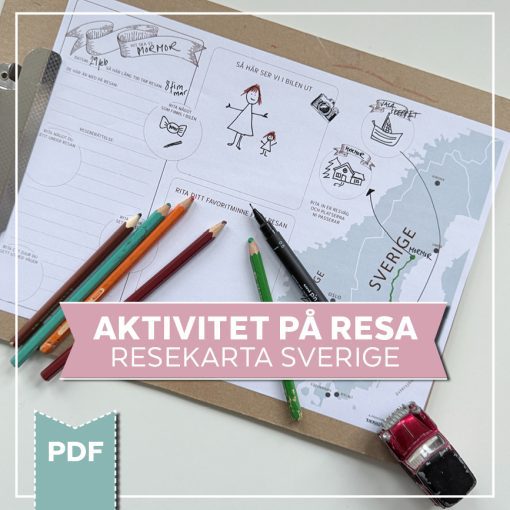 resekarta målarbild