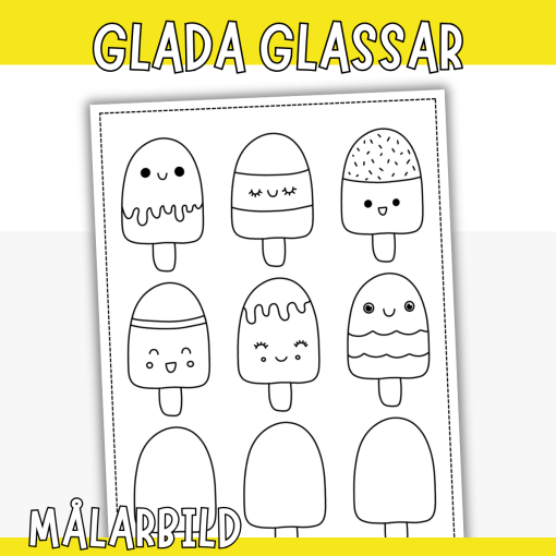 Målarbild "glada glassar" fri nedladdning