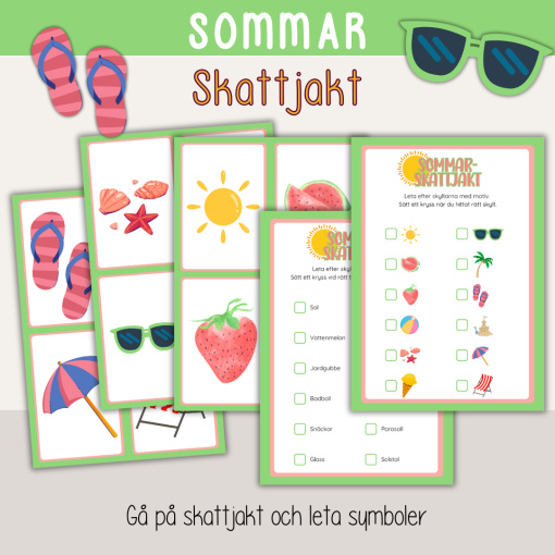 Sommar - Sommarlov - Skattjakt - Sommartema