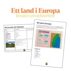 Ett land i Europa: kreativ fakta och modellbygge i ett!