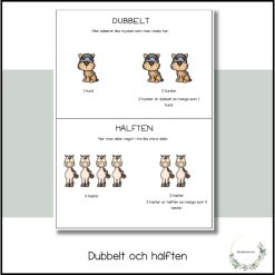 Dubbelt och hälften - visuellt stöd