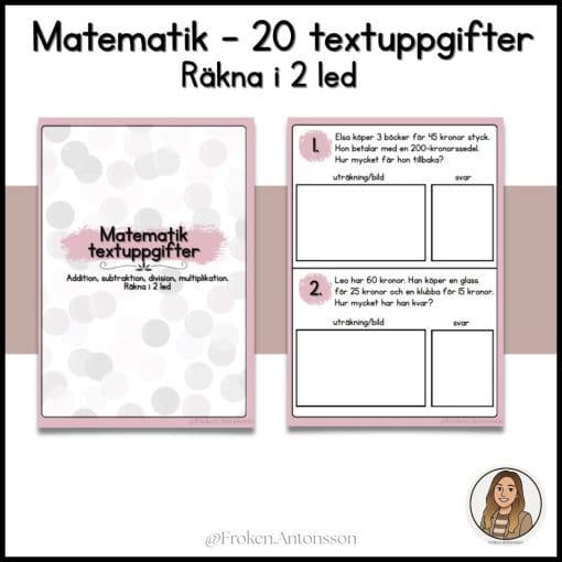 Textuppgifter - matematik - 4 räknesätt