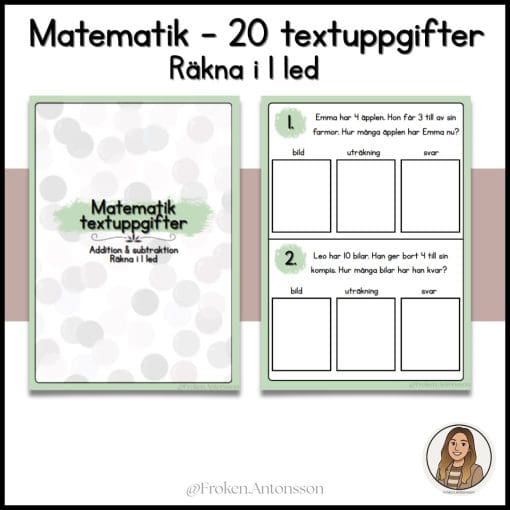 Textuppgifter - matematik - addition & subtraktion