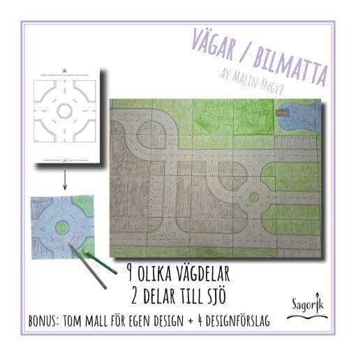 Vägar till stad (bilmatta)..