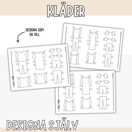 Tillägg klippdockor - Designa själv
