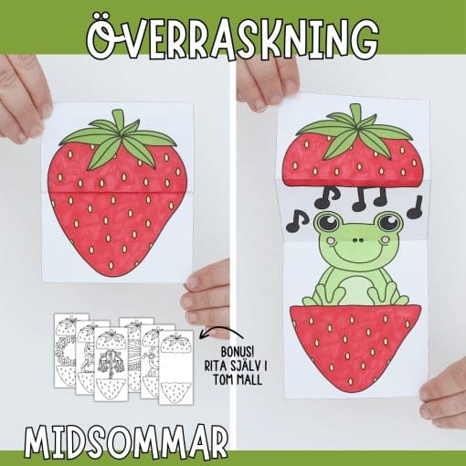 Midsommarpyssel - öppna jordgubben