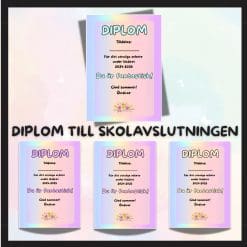 Diplom till skolavslutningen.