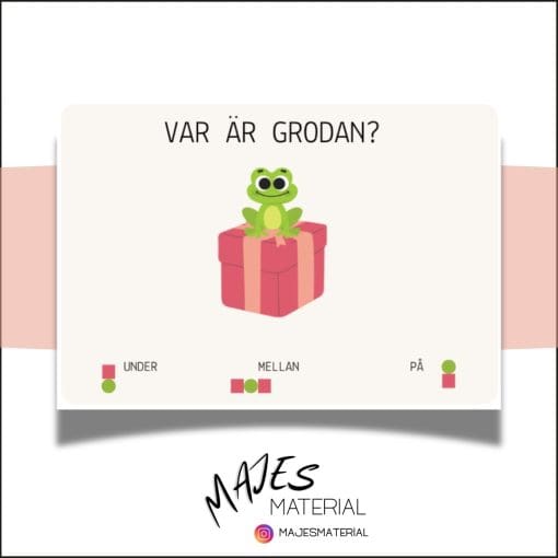 Lägesord - var är grodan?