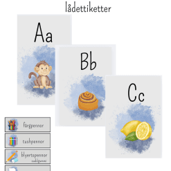 Paket till klassrummet - väggalfabet och lådetiketter