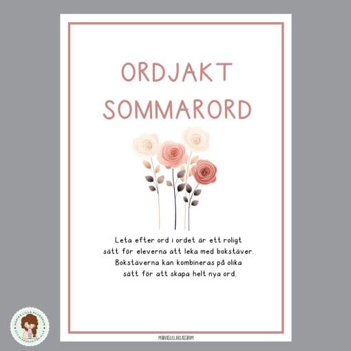 Ordjakt - sommarord
