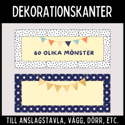 Dekorativa kanter för väggar och anslagstavlor, 60 mönster
