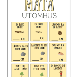 Lektionsplanering - mätning utomhus