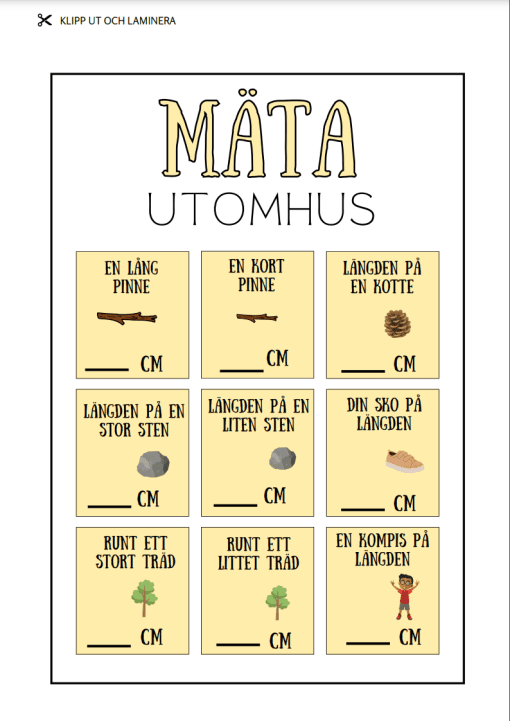 Lektionsplanering - mätning utomhus