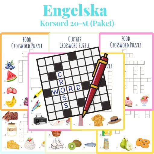 Korsord - Engelska paket 20st