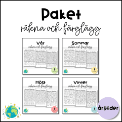 Räkna och färglägg - Årstider