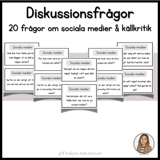 Diskussionsfrågor - 20 frågor om sociala medier & källkritik