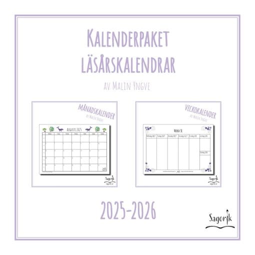 Kalenderpaket läsårskalendrar 2025-2026
