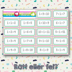 Öva addition - Rätt eller fel