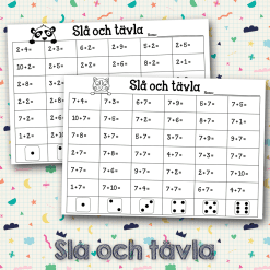 Öva addition - Slå och tävla