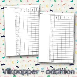Öva addition - vikpapper
