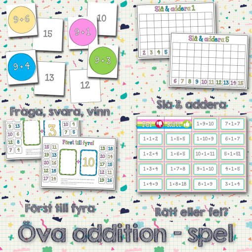 Öva addition - spelpaket