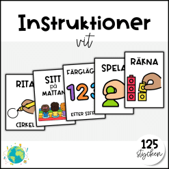 Instruktionskort - Vit