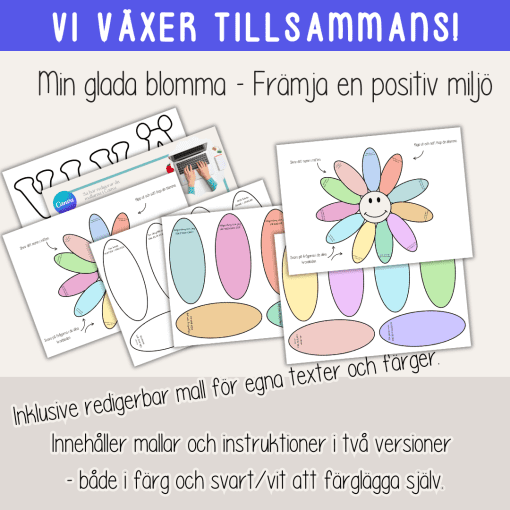 Pyssel - Min glada blomma - En positiv miljö