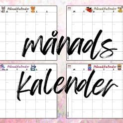 Månadskalender: Tydlighet och struktur