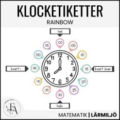Klocketiketter | Rainbow