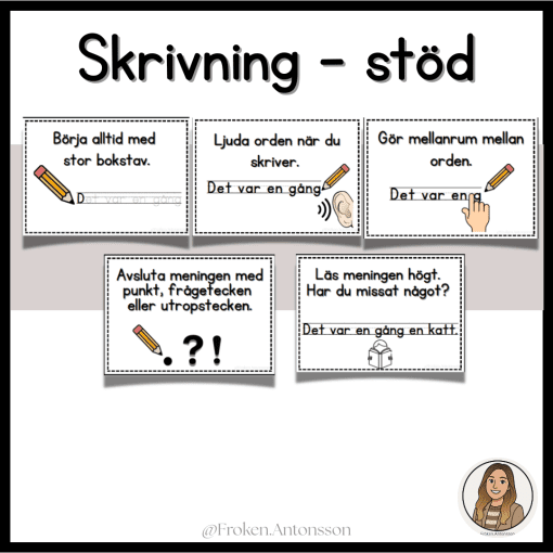 Att skriva meningar - stödstruktur