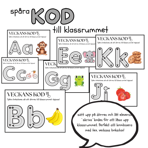 Kod till klassrummet - spåra bokst''v