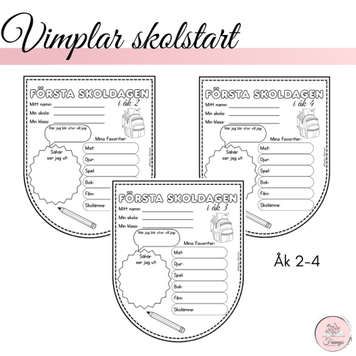 Vimplar skolstart- åk 2-4
