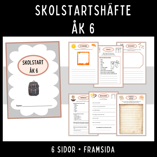 Häfte för skolstart åk 6