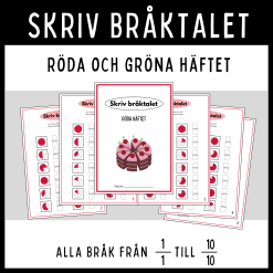 Skriv bråktalet – röda och gröna häftet