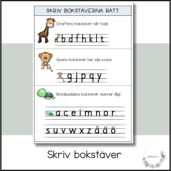 Skriv bokstäverna - linjer 2